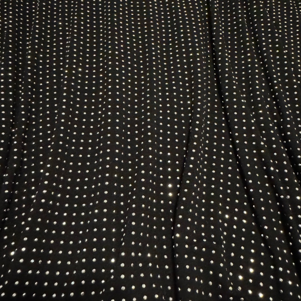 INC INTERNATIONAL CONCEPTS BLACK WITH SILVER STUDDED COLD SHOULDER LADIES TOP - Picture 2 of 5